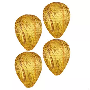 4 шт., бумажные пчелиные гнезда премиум-класса, терроризирующие для садовых шершней, желтые куртки