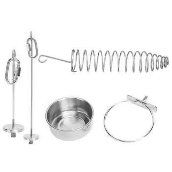 4 шт. чашка для еды попугая из нержавеющей стали держатель для фруктов для корма для птиц игрушка для попугая