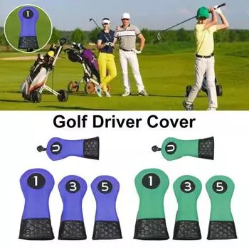 4 шт. чехлы для клюшек для гольфа водонепроницаемые чехлы из искусственной кожи для леса и чёрный