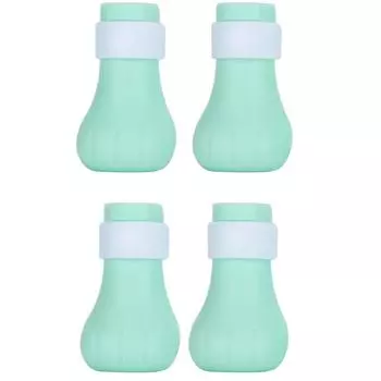 4 шт. чехлы для кошачьих лапок с защитой от царапин, регулируемые силиконовые чехлы для обуви и когтей для домашних животных(Мятно-зеленый )