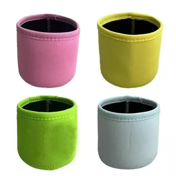 4 шт. Чехлы для стаканов Защитный рукав Изолированный рукав для стакана с мороженым Чехол для бутылки с водой Тканевый материал Подходит для стаканов B