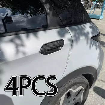 4 шт. чехлы на дверные ручки автомобиля, устойчивые к царапинам для Byd Dolphin 20232024, черное углеродное волокно