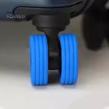 4 шт. Чехлы на колеса багажа Мягкие гибкие износостойкие устойчивые к царапинам шумоподавляющие чехлы на колеса чемодана серый