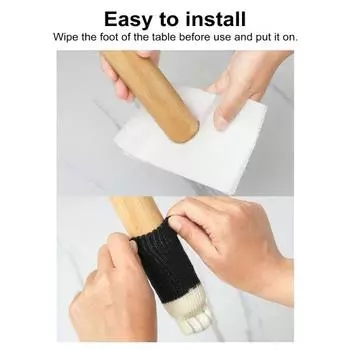 4 шт. чехлы на ножки стульев шумопоглощающие носки для мебели стульев нескользящие Cat жёлтый