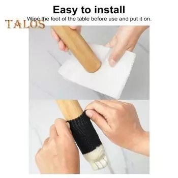 4 шт. чехлы на ножки стульев, шумопоглощающие носки для мебели стульев, нескользящие носки для ножек стульев в виде кошачьих лапок, защитные носки для ножек столов, защитные напольные покрытия чёрный