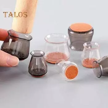 4 шт., чехол для ножек стула, легкая противоскользящая защита для ног стула, напольная защита, износостойкий фетровый мебельный коврик для S чистый