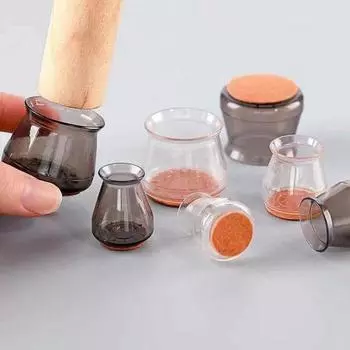 4 шт., чехол для ножек стула, легкий противоскользящий чехол для ножки стула, напольная защита, износостойкий фетровый мебельный коврик для дома S