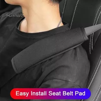 4 шт. чехол для ремня безопасности мягкий плюшевый универсальный подходит для автомобиля грузовика внедорожника ремень безопасности наплечная накладка для автомобильных аксессуаров 4pcs чёрный