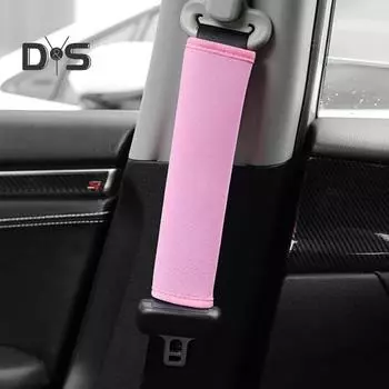 4 шт. чехол для ремня безопасности мягкий плюшевый универсальный подходит для автомобиля грузовика внедорожника ремень безопасности наплечная накладка для автомобильных аксессуаров 4pcs розовый