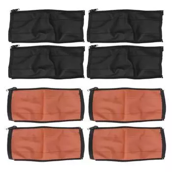 4 шт. Чехол на ручку коляски из искусственной кожи, моющийся, универсальный, защитный чехол на ручку детской коляски с молнией Black