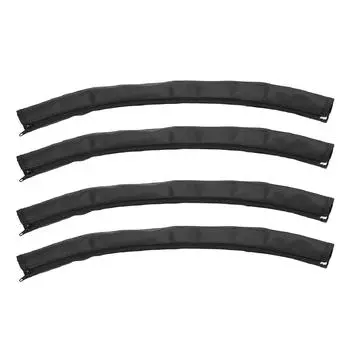 4 шт. Чехол на ручку коляски из искусственной кожи, моющийся, универсальный, защитный чехол на ручку детской коляски с чёрный