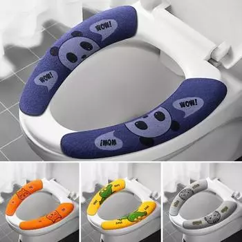 4 шт., чехол на сиденье для унитаза с рисунком, простая установка, универсальный чехол с очаровательным узором, удобный чехол на сиденье для унитаза в холодном состоянии Small 4pcs
