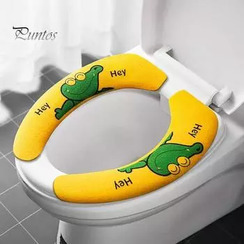 4 шт., чехол на сиденье для унитаза с рисунком, простая установка, универсальный чехол с очаровательным узором, удобный чехол на сиденье для унитаза в холодном состоянии Small 4pcs