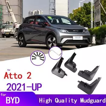 4 шт. черные брызговики для BYD Dolphin EA1 Atto 2, брызговики, передние и задние брызговики, крыло Knight version