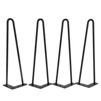 4 шт. черные железные ножки стола аксессуары для дома для мебели своими руками 16 дюймов белый