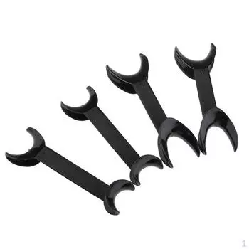 4 шт., черный стоматологический двуглавый Т-образный внутриротовой ретрактор для щек, открывалка для губ SL