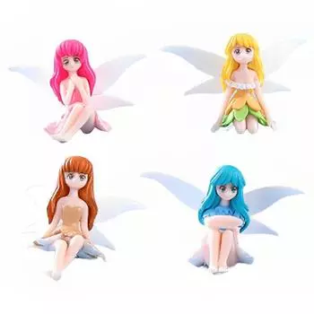 4 шт. Цветочная Фея Романтическая Фея Модель DIY Изысканные Очаровательные Крылья Садовая Скульптура Домашний Декор