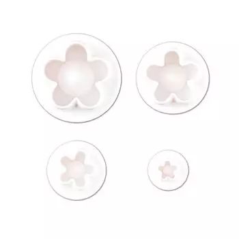 4 шт. Цветочный торт Пластиковая форма для выемки из формы для выпечки Шоколадная антипригарная свадебная помадка свеча мыло DIY форма