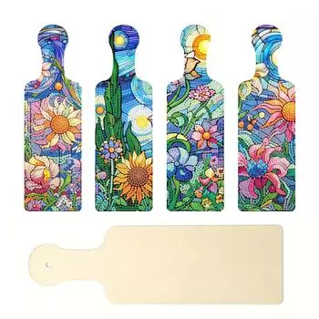 4 шт. Цветы 5D Алмазная картина Поднос Искусство Ремесло Алмазная картина Поднос Ручная работа LY814