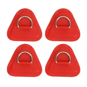 4 шт. D-образное кольцо из нержавеющей стали, накладка на D-образное кольцо для надувной лодки, доски для серфинга, шлюпки, весла, красного цвета