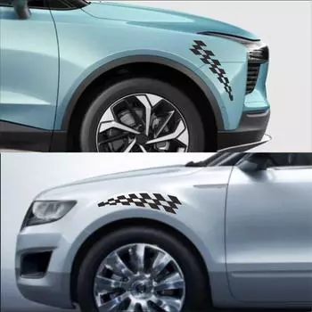 4 шт.. Декаль с боковыми полосами для автомобиля Декаль Гоночные полосы Декаль на бровь Декаль на колесо