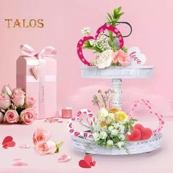 4 шт. Деревянные украшения в форме сердца, настольные двухсторонние знаки в форме сердца, отдельно стоящие украшения в форме сердца на День святого Валентина для домашнего стола, многоярусного подноса, каминной доски Sets