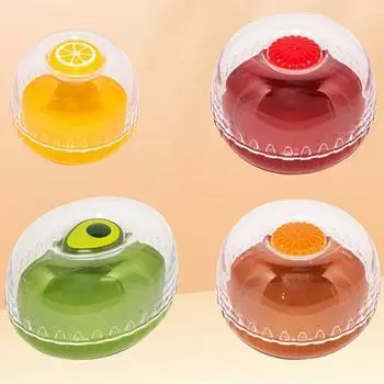 4 шт., держатель для авокадо, контейнер для хранения пищевых продуктов с прозрачной крышкой, не содержит бисфенол-А, портативный, легко моющийся контейнер для хранения фруктов Sets