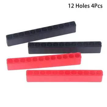 4 шт. Держатель для бит отвертки на 10/12 отверстий, мягкий резиновый органайзер, шестигранный хвостовик 1/4 дюйма, подставка-кейс для бит отвертки и сверла, электроинструмент B