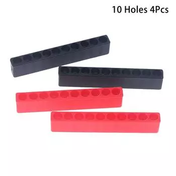 4 шт. Держатель для бит отвертки на 10/12 отверстий, мягкий резиновый органайзер, шестигранный хвостовик 1/4 дюйма, подставка-кейс для бит отвертки и сверла, электроинструмент A