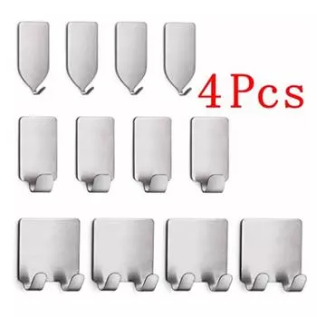 4 шт. держатель для бритвы из нержавеющей стали, настенный крючок для хранения бритвы, полка, органайзер для ванной комнаты 4 Pcs Fine Hook