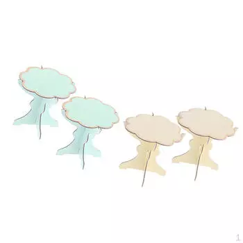 4 шт. Держатель для кексов Десертные витрины Свадебные сувениры + желтый