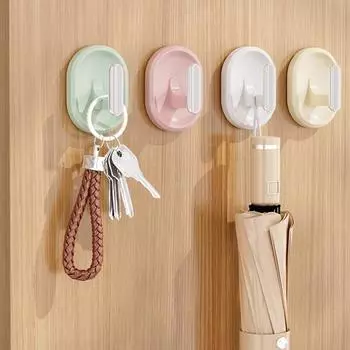 4 шт. держатель для ключей крючки для полотенец настенное крепление вешалка для пальто простые самоклеящиеся настенные крючки для кухни белый