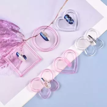 4 шт. держатель для ногтей накладные ногти практика стенд акриловый кристалл демонстрационная полка DIY красочный лак для ногтей инструмент для ногтей прозрачный