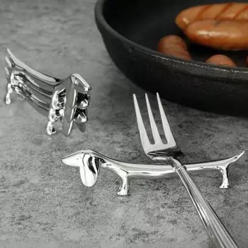 4 шт. держатель для палочек для еды милый такса олень форма цинковый сплав ложка вилка подставка Mixed