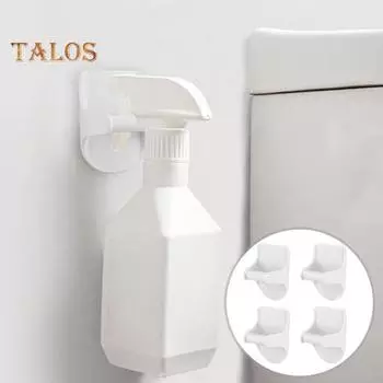 4 шт. держатель для распылителя, настенное крепление, вешалка для распылителя, самоклеящаяся полка для хранения распыляющих бутылок, настенный держатель для домашнего органайзера белый