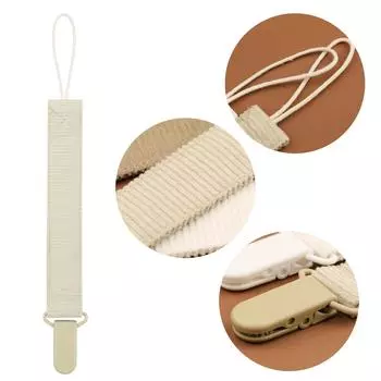 4 шт. Детская цепочка для пустышки, ремешок для пустышки для малышей, горизонтальная полосатая игрушка-держатель для прорезывания зубов, зажим для веревки, подарок для душа M387