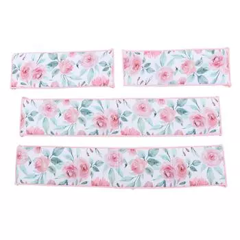 4 шт. Детская кроватка ограждение повышенное анти-столкновения ограждение для малышей однотонный цветной принт бортик кровати мягкий