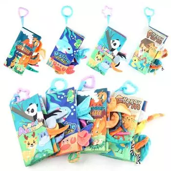 4 шт., детские книги из мягкой ткани, игрушки для раннего развития, сенсорные ощущения и ощущение прикосновения