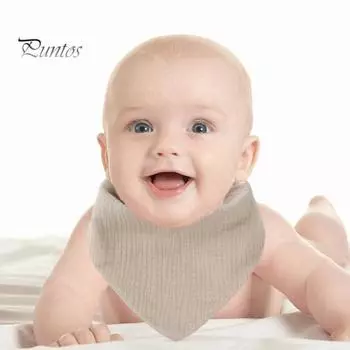 4 шт. детские нагрудники из мягкого хлопка, супервпитывающие регулируемые многофункциональные треугольные банданы для новорожденных мальчиков и девочек 4pcs