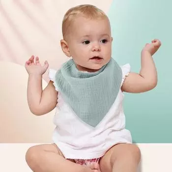 4 шт. детские нагрудники из мягкого хлопка, супервпитывающие регулируемые многофункциональные треугольные банданы для новорожденных мальчиков и девочек 4pcs