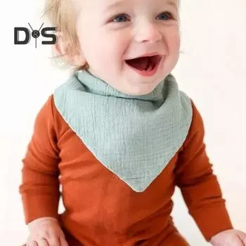 4 шт. детские нагрудники из мягкого хлопка, супервпитывающие регулируемые многофункциональные треугольные банданы для новорожденных мальчиков и девочек 4pcs