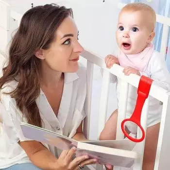 4 шт. детские подтягивающиеся кольца для малышей, помощники при ходьбе, практические упражнения, вспомогательный инструмент, стоячие кольца, универсальные детские кроватки, манеж, подвесное кольцо