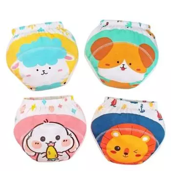 4 шт. детские тренировочные карманные вставки для подгузников, моющиеся трусики, подгузники, чехол, костюм, 6 слоев для младенцев M