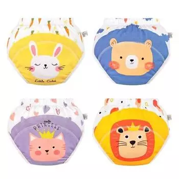 4 шт. детские тренировочные карманные вставки для подгузников, моющиеся трусики, подгузники, чехол, костюм, 6 слоев для младенцев S