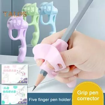 4 шт. детский держатель для карандашей эргономичный дизайн ручка корректор карандаши практика письма силиконовые накладки на пальцы помощь при захвате ручки B