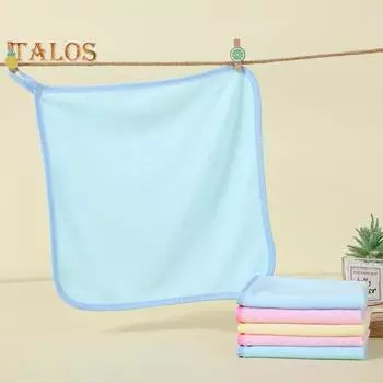 4 шт. Детский платок с тесьмой, высокоабсорбирующие, быстросохнущие, квадратные полотенца, пригодные для машинной стирки, полотенце для лица и тела, детский нагрудник, мочалка разноцветный