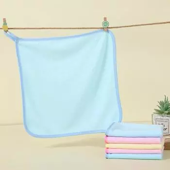 4 шт. Детский платок с тесьмой, высокоабсорбирующие быстросохнущие квадратные полотенца для машинной стирки