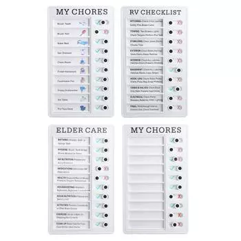 4 шт. Диаграмма по работе с повседневными делами Мои хлопоты Уход за пожилыми людьми Контрольный список для автофургона Самосъемная многоразовая доска для работы с повседневными делами для автофургона
