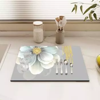 4 шт. Диатомовая грязь присоска подставка теплоизоляционный коврик тарелки чашки несмываемый коврик для сушки 30X40CM