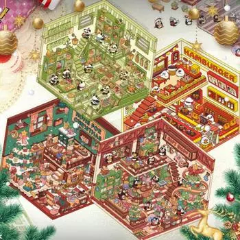 4 шт DIY 3D наклейки для дома набор для взрослых детей многоразовые снижающие стресс миниатюрные наклейки для сцены B